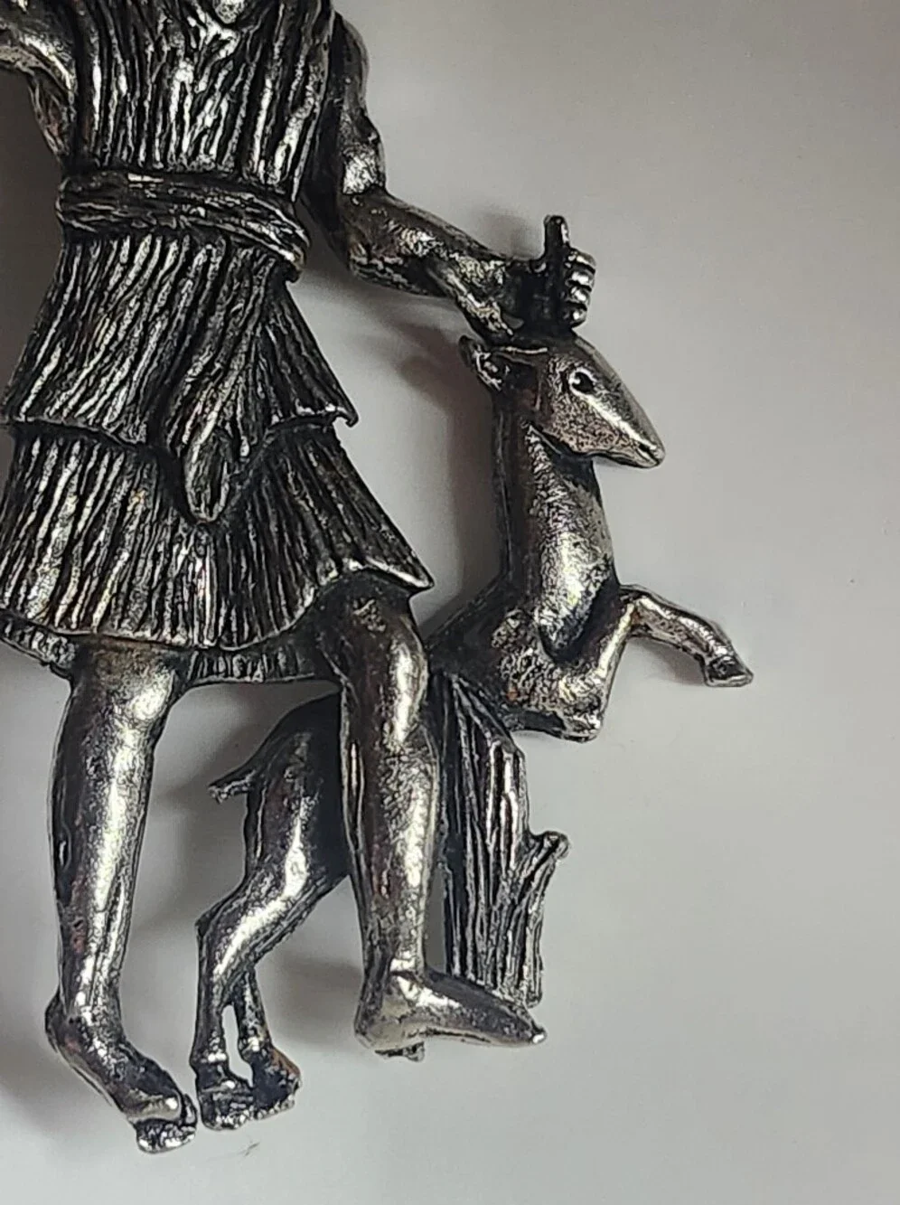 Vtg Silver Tone Figural Brooch 